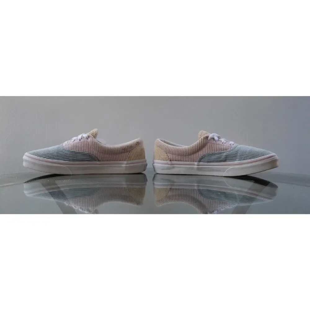 Vans Era Classics Colorblock Corduroy Pink Blue Yellow Shoes Sneaker Kid Size  7